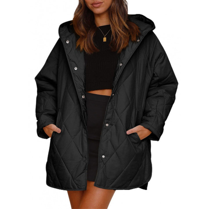 Damen warme Steppjacke mit Kapuze Drune