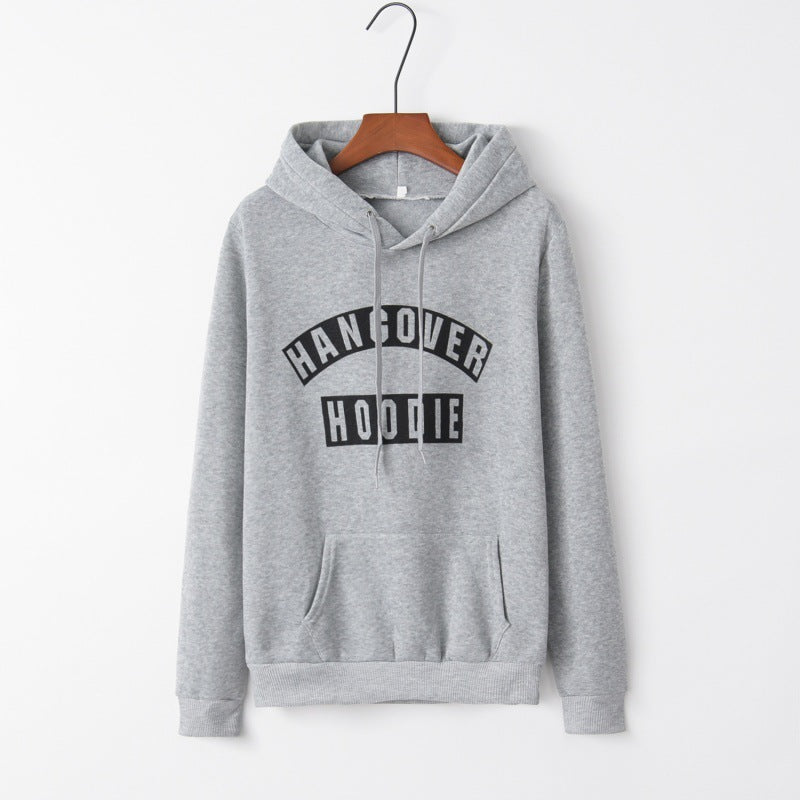 Damen Kapuzenpullover mit lustigem Aufdruck und praktischen Kängurutaschen Drune
