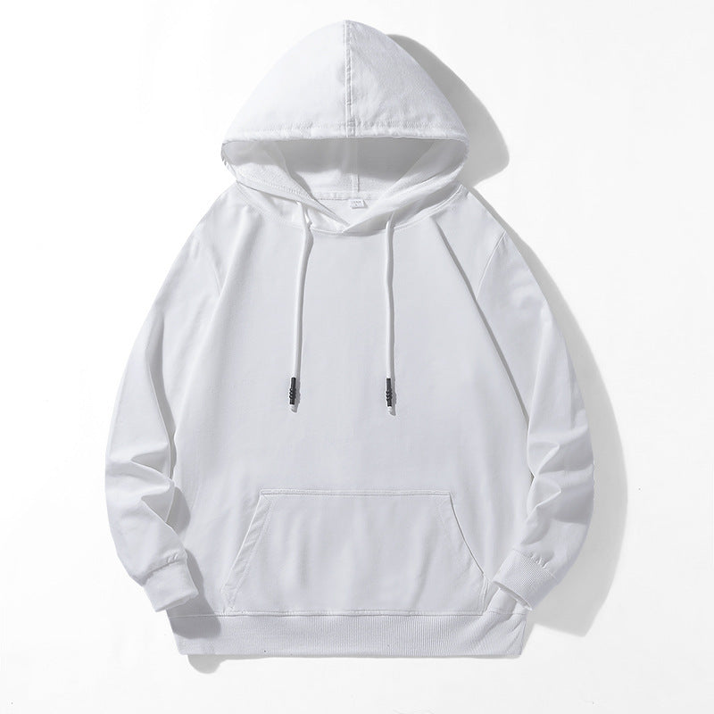 Unisex Oversize Kapuzenpullover aus schwerem Baumwollfleece mit Kängurutasche und verstellbarem Tunnelzug Drune