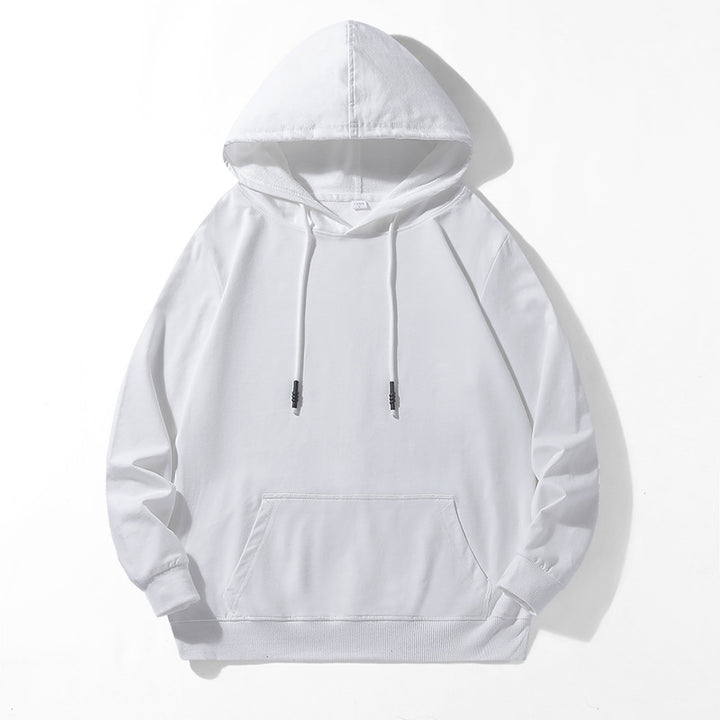 Unisex Oversize Kapuzenpullover aus schwerem Baumwollfleece mit Kängurutasche und verstellbarem Tunnelzug Drune