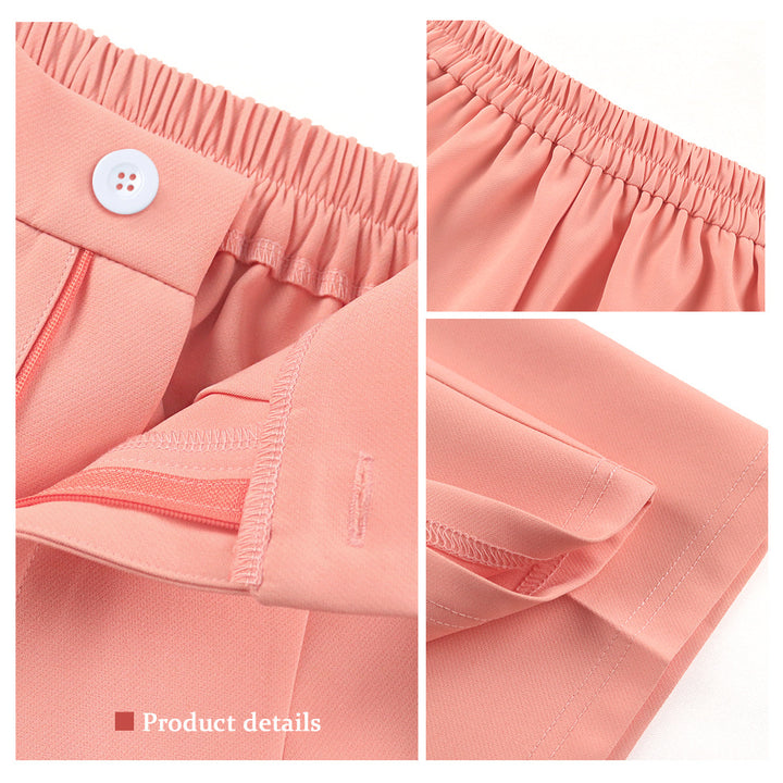 Damen Elegante Weit ausgestellte Hose mit Hohem Bund Drune