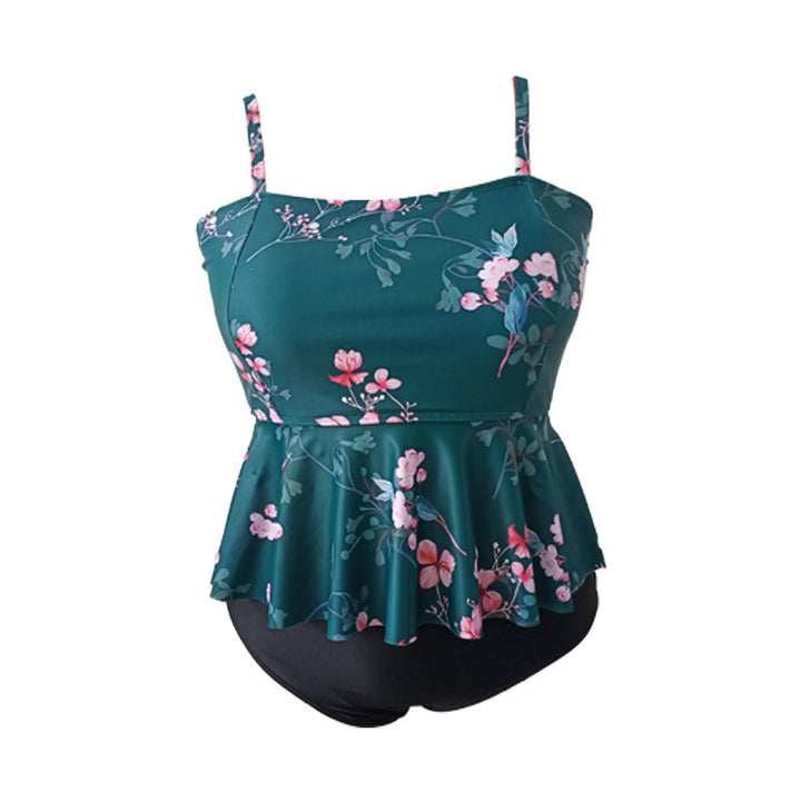 Damen Badeanzug mit schickem Flatterrock und floralem Design Drune