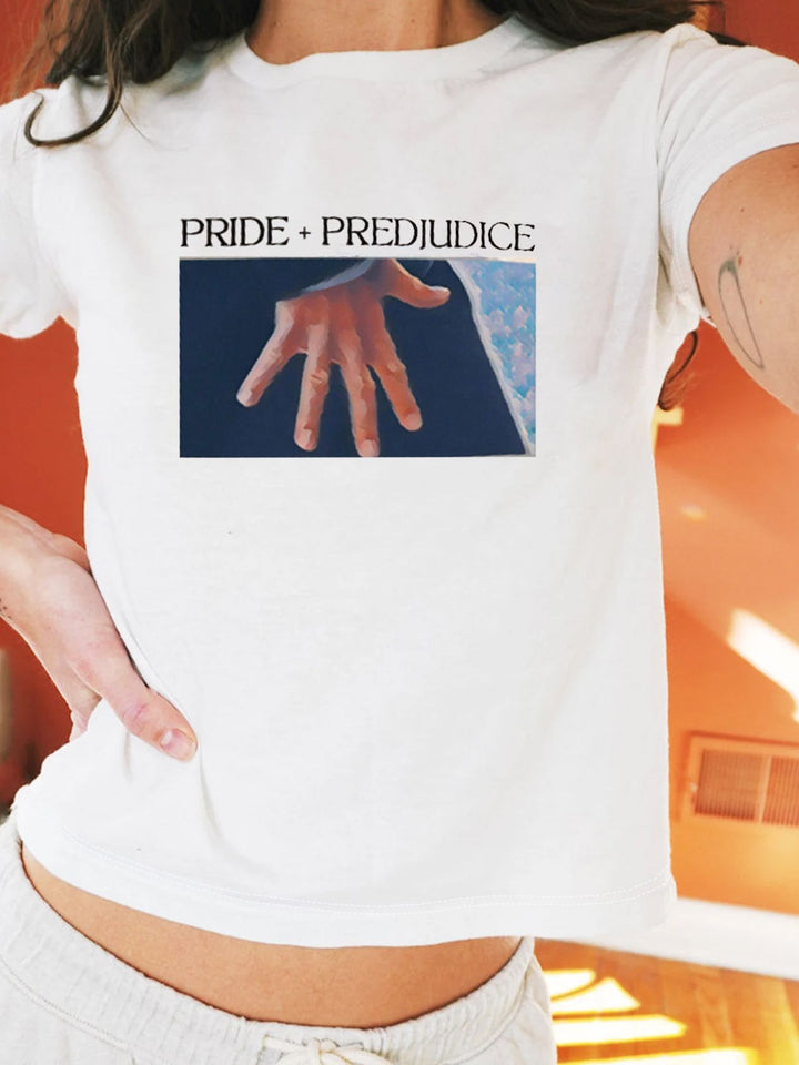 Damen Crop-T-Shirt mit kreativem Bärenmotiv und witzigem Spruch Drune