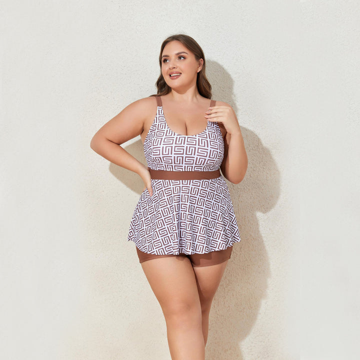Damen Tankini-Set mit modischem fließendem Oberteil Drune