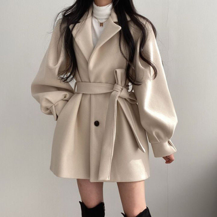 Drune | Trenchcoat mit einfarbigem Design für Frauen
