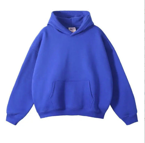 Unisex nan oversized Kapuzenpullover mit Kängurutasche und gerippten Bündchen Drune