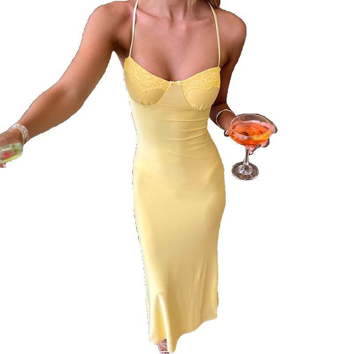 Damen figurbetontes Maxikleid mit schickem Herzausschnitt und Raffungen Drune