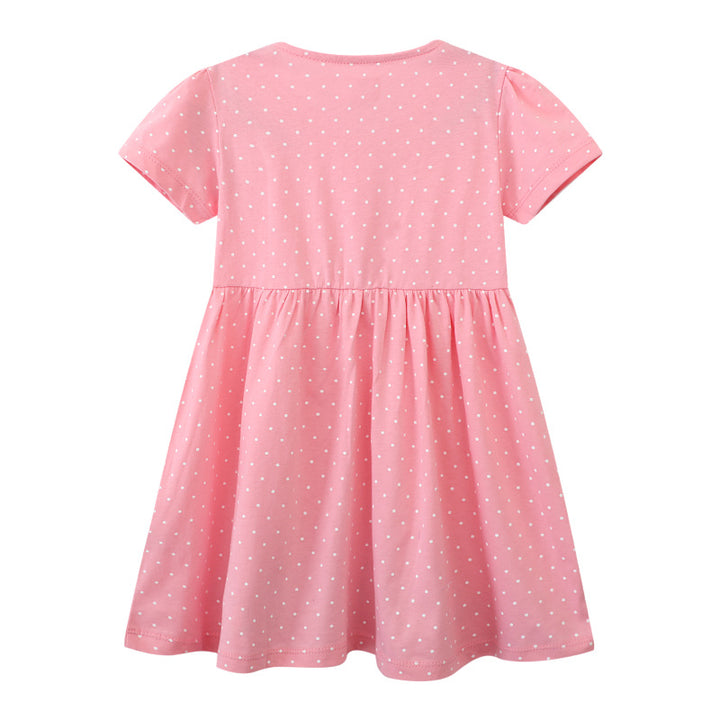 Mädchen Sommerkleid mit niedlichen Tierapplikationen Drune