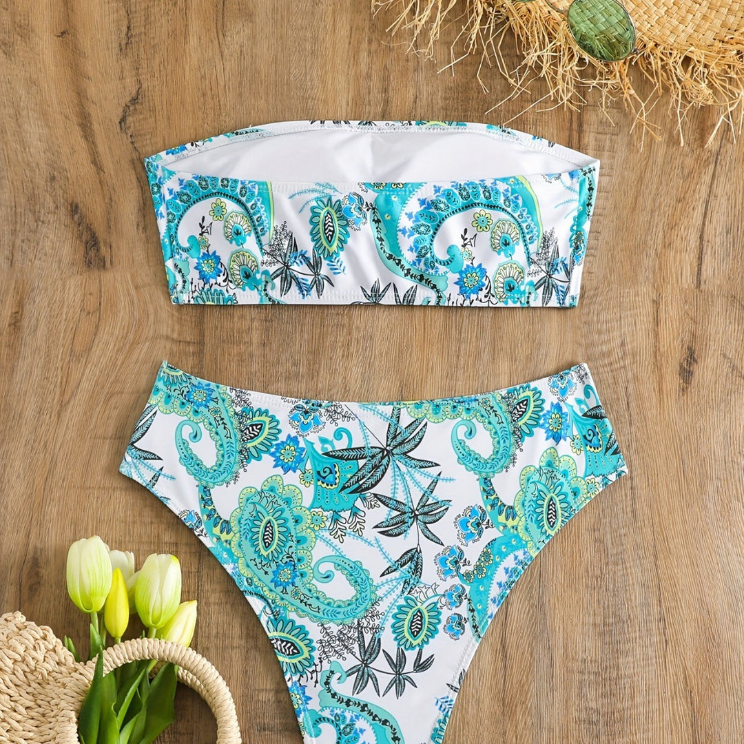 Damen Bandeau-Bikini-Set mit eleganten Muscheldetails Drune