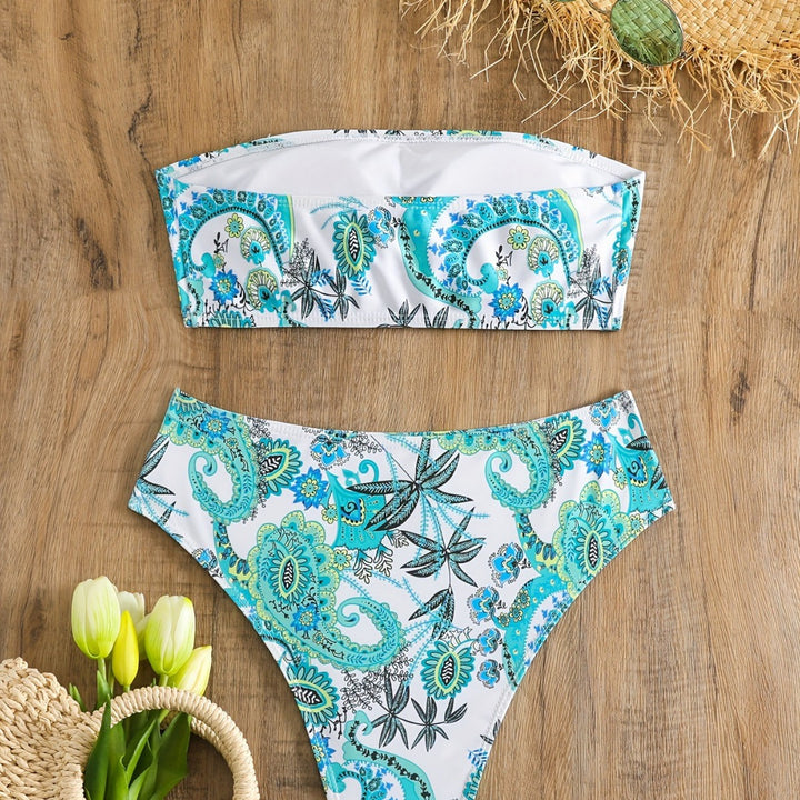 Damen Bandeau-Bikini-Set mit eleganten Muscheldetails Drune