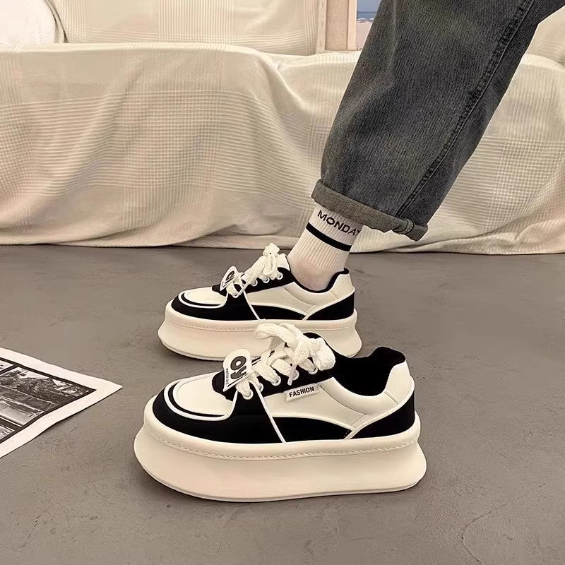 Damen Modische Plateau Sneakers mit innovative Dämpfungstechnologie Drune