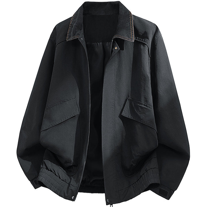 Herren Oversized Utility-Blouson mit Cordkragen, Pattentaschen und elastischem Saum Drune