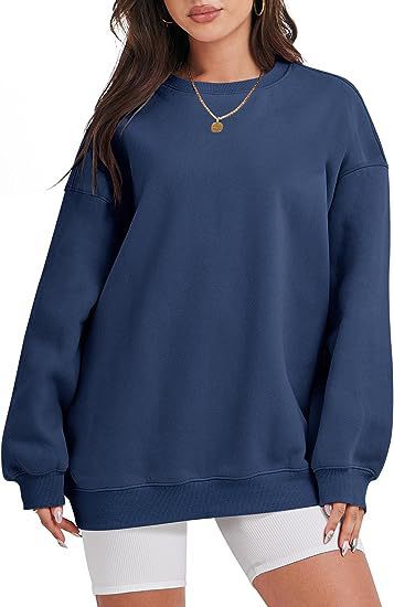 Damen nan extraweites Oversize-Sweatshirt mit überschnittener Schulter und angerautem Innenfutter Drune