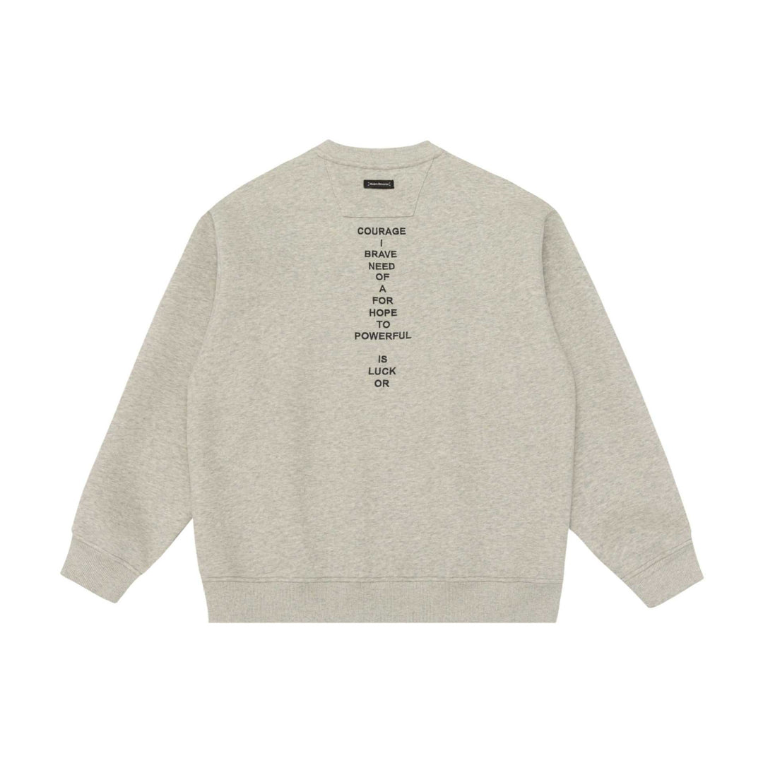 Unisex Oversize Rundhals‑Sweatshirt mit Mini‑Statement‑Stickerei Drune