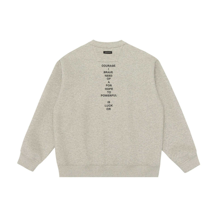 Unisex Oversize Rundhals‑Sweatshirt mit Mini‑Statement‑Stickerei Drune