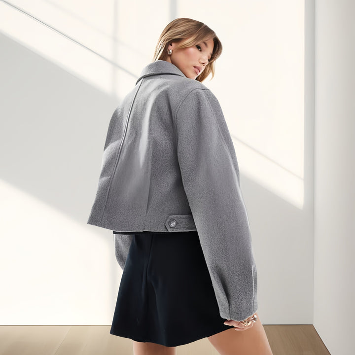 Damen Kurze, kuschelige Jacke aus weichem Wollmix Drune