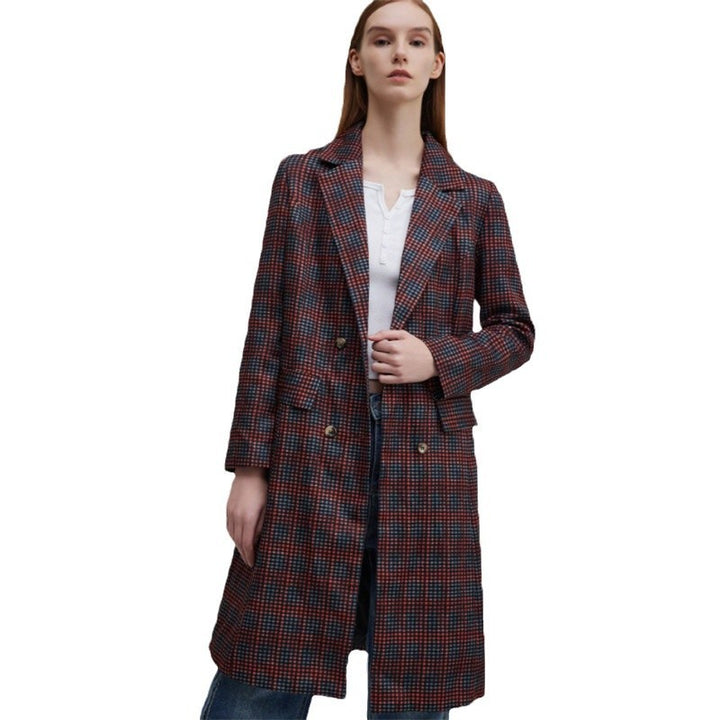 Damen Blazer mit Karo-Muster und schickem Schnitt Drune