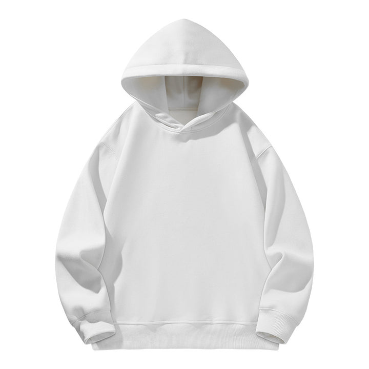 Damen Oversize Kapuzenpullover aus weichem Baumwollmix mit geripptem Saum und Raglanärmeln Drune