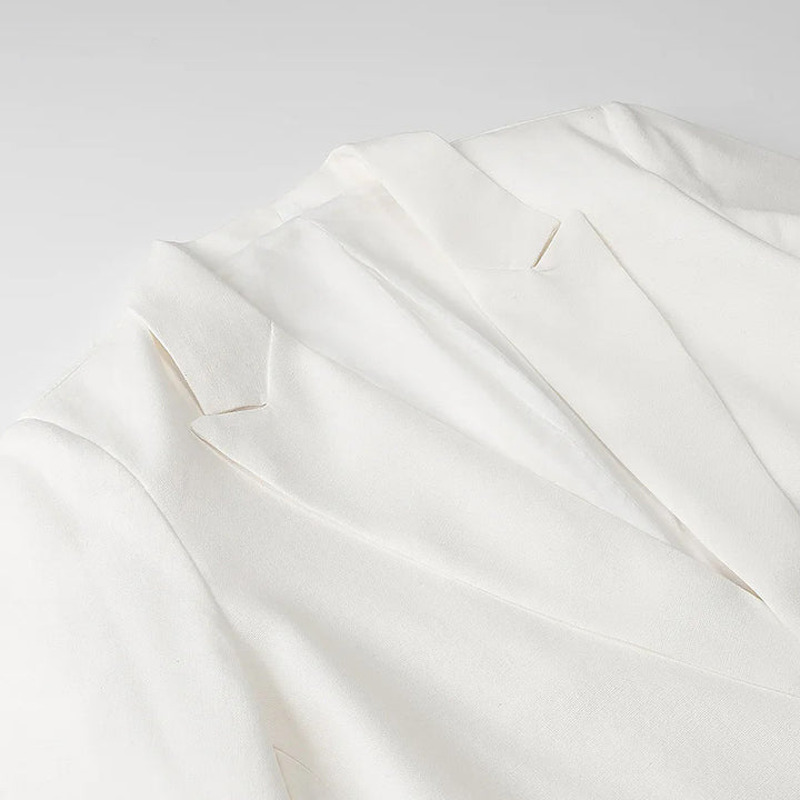 Damen nan unstrukturierter Longblazer mit fallendem Revers, leichter Stretchqualität und Pattentaschen Drune