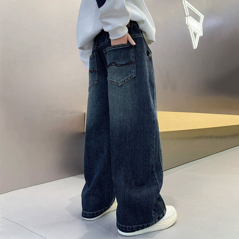 Herren lässige weite Denim-Jeans Drune