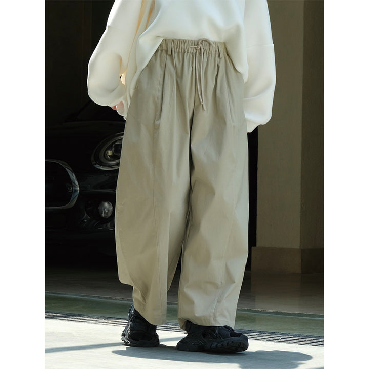 Damen Weite High‑Waist Tunnelzughose im Culotte‑/Balloon‑Schnitt Drune