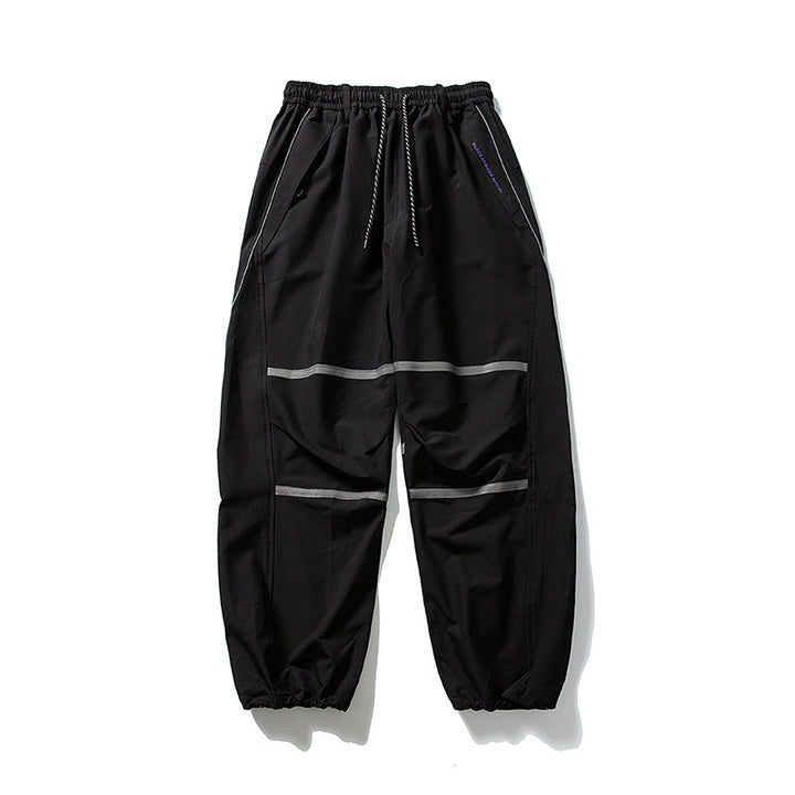 Herren Technische Cargo-Jogginghose mit Tunnelzug, Knieeinsätzen und elastischen Bündchen Drune