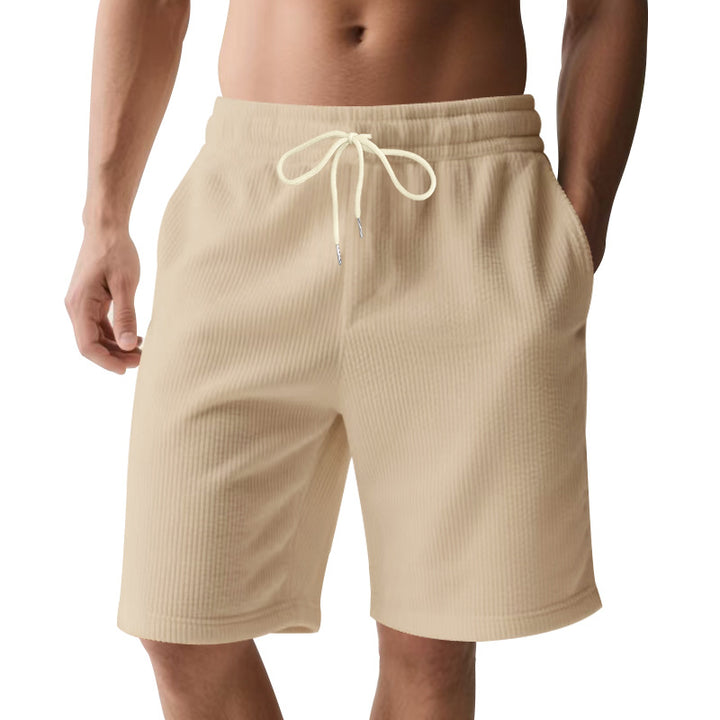 Herren nan knielange Bermudashorts mit elastischem Bund Kordelzug und Seitentaschen Drune