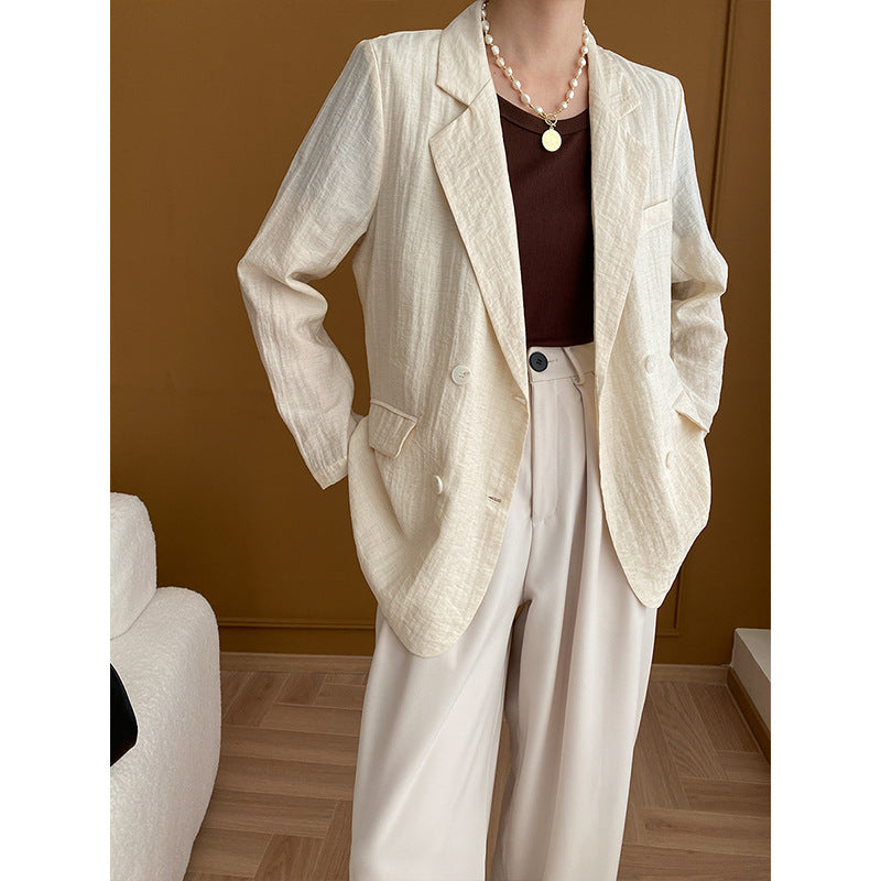 Damen eleganter Blazer mit strukturiertem Gewebe Drune