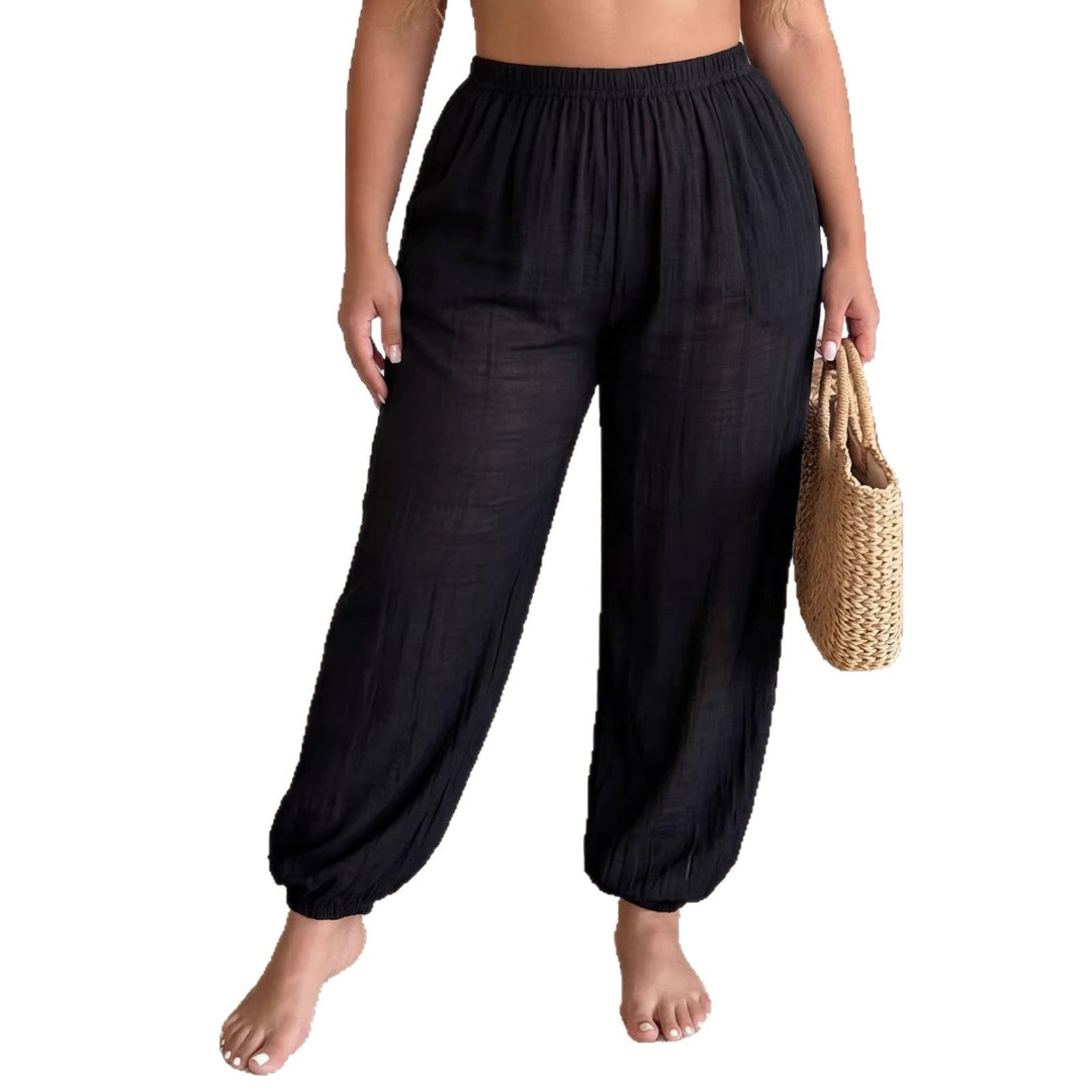 Damen luftige Freizeithose mit elastischem Bund Drune