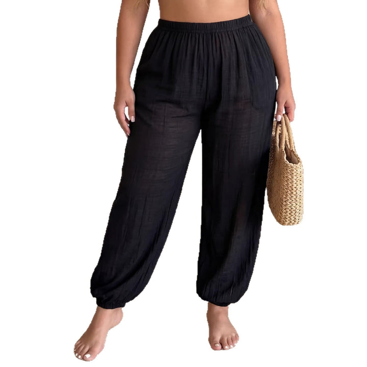 Damen luftige Freizeithose mit elastischem Bund Drune