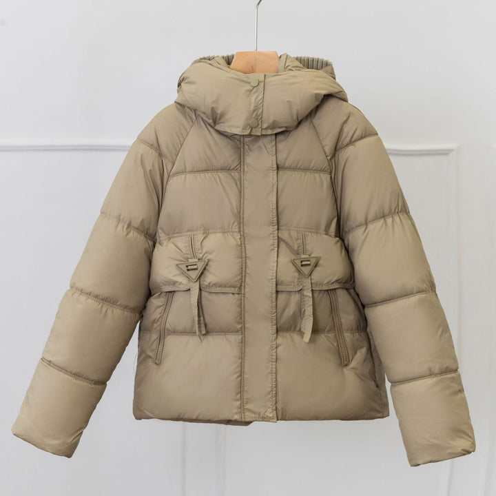 Damen Ultraleichte Pufferjacke mit verstellbarem Kapuzenkragen und praktischen Reißverschlusstaschen Drune