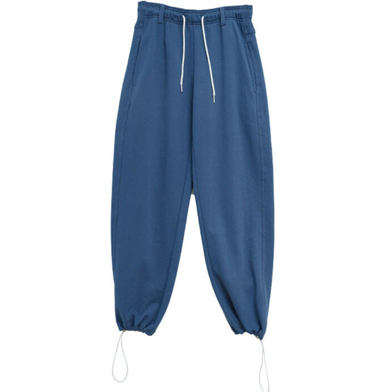 Damen lässige Jogginghose mit Gummizug und verstellbarem Bund Drune