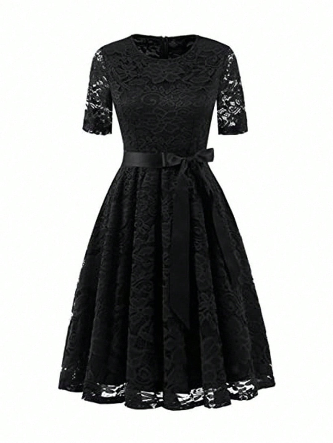 Drune | Elegantes V-förmiges Spitzenabendkleid