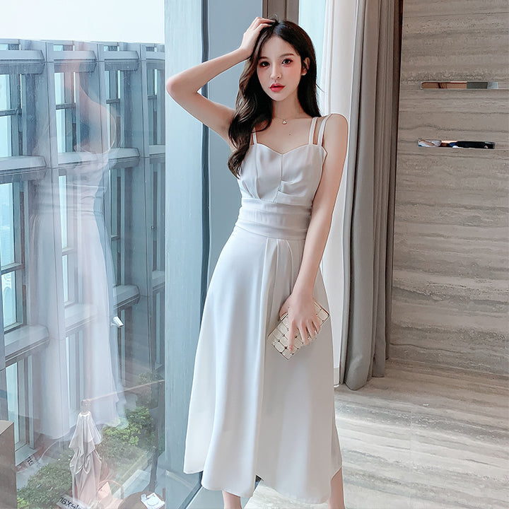 Damen Maxikleid mit schmalen Trägern und klassischem Schnitt Drune