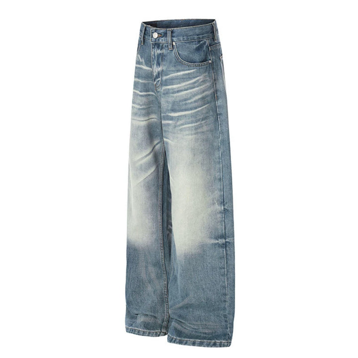 Damen weite High‑Waist Culotte-Jeans mit Used-Effekt Drune