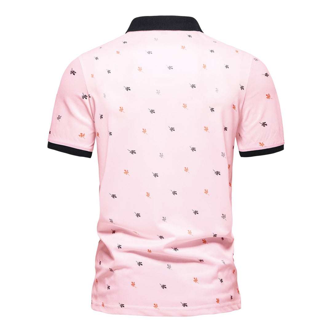 Stylisches Kurzarm-Poloshirt mit Print für Herren Drune