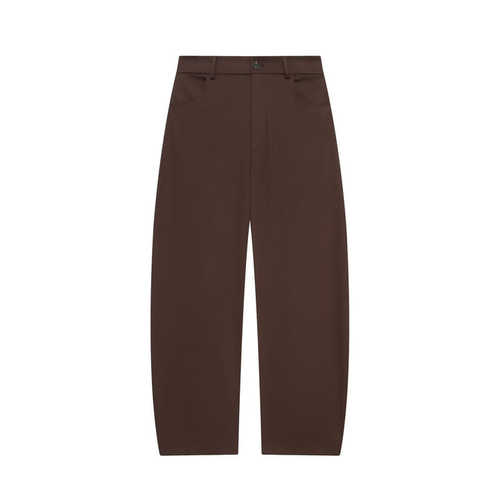 Damen Highwaist-Cropped-Hose mit weitem Bein und geradem Saum Drune