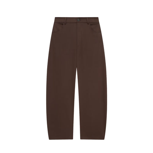 Damen Highwaist-Cropped-Hose mit weitem Bein und geradem Saum Drune