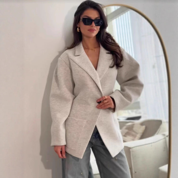 Damen Oversize Blazerjacke mit elegantem Schnitt und voluminösen Ärmeln Drune