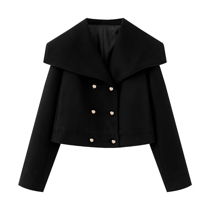Damen Kurzjacke mit großem Matrosenkragen und zweireihiger Knopfleiste Drune