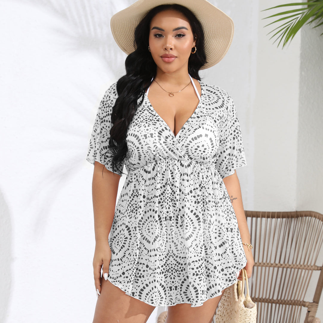 Damen Strandkleid mit stilvollem Wickeldesign Drune
