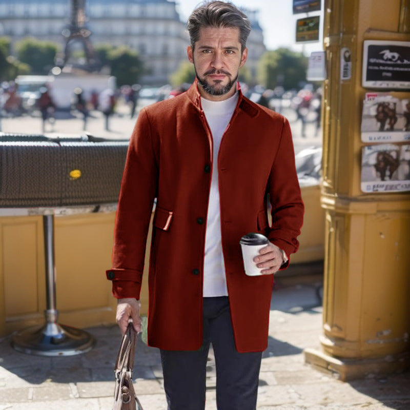 Herren modischer Freizeitmantel mit praktischen Taschen und elegantem Schnitt Drune