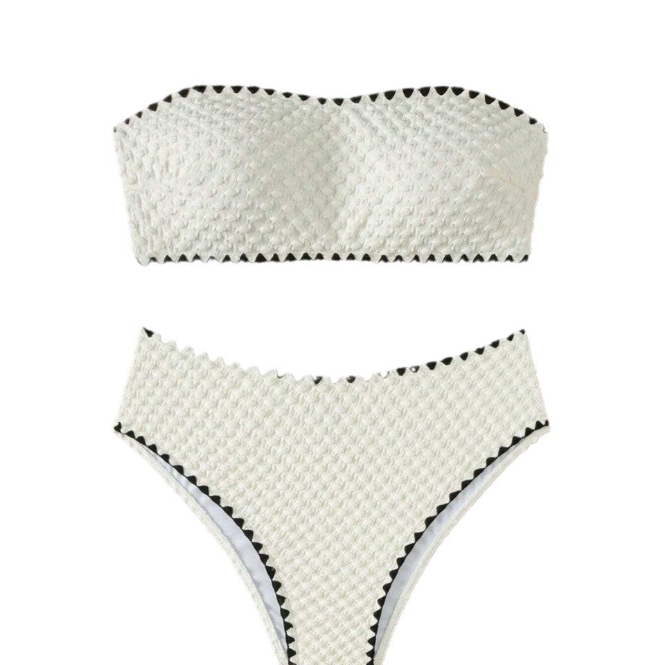 Damen Bandeau-Bikini mit strukturierter Oberfläche Drune