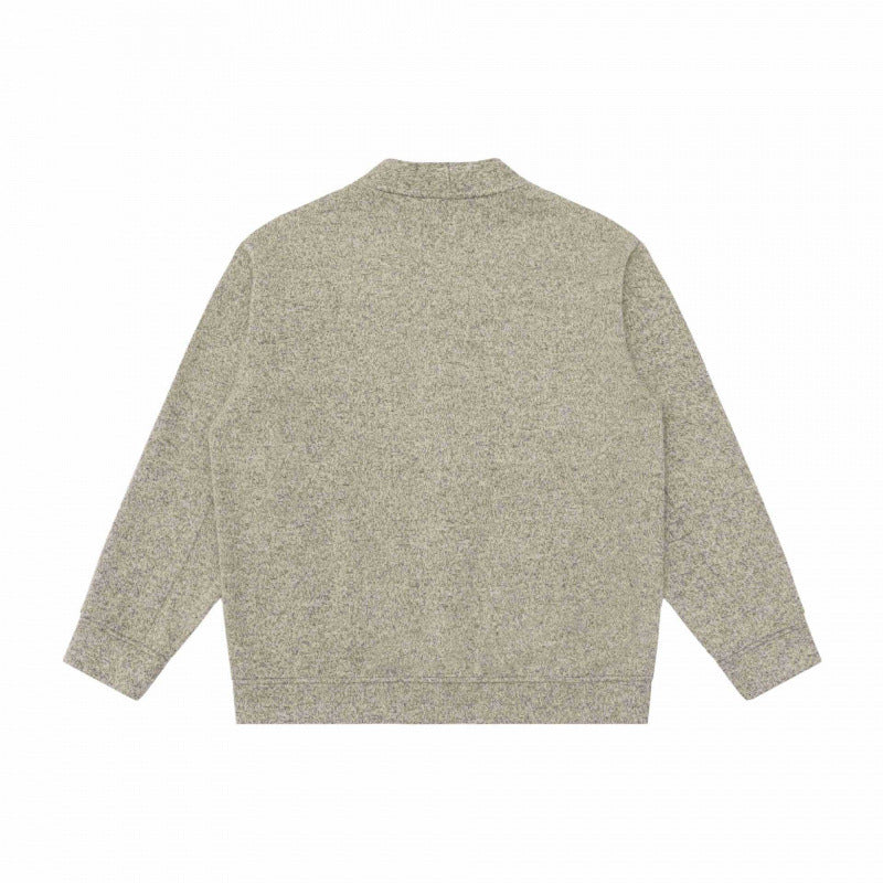 Unisex Oversize-Strickcardigan mit V‑Ausschnitt, durchgehender Knopfleiste und aufgesetzten Eingrifftaschen Drune