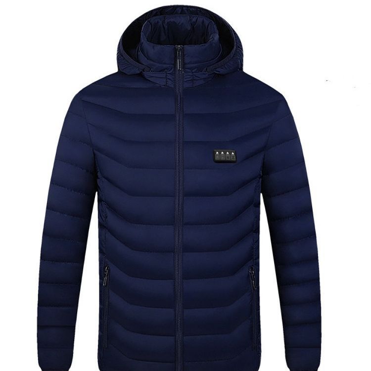 Herren Beheizte Steppjacke mit Mehrzonen-Heizsystem und Kapuze Drune
