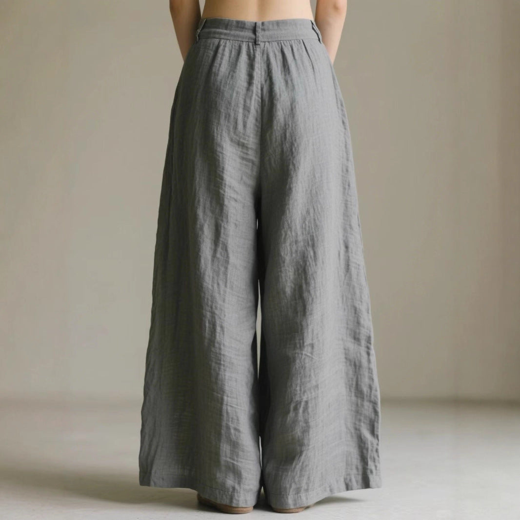 Damen Lockere Leinenhose Drune
