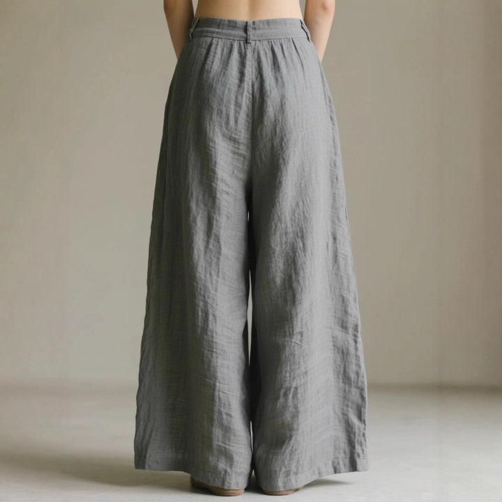Damen Lockere Leinenhose Drune