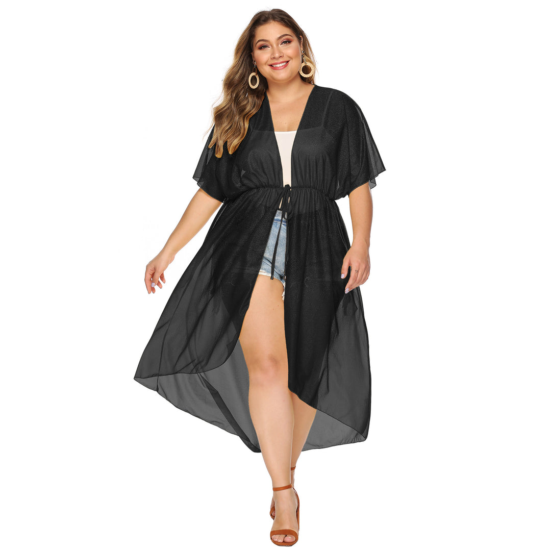 Damen eleganter transparenter Strandkimono Drune