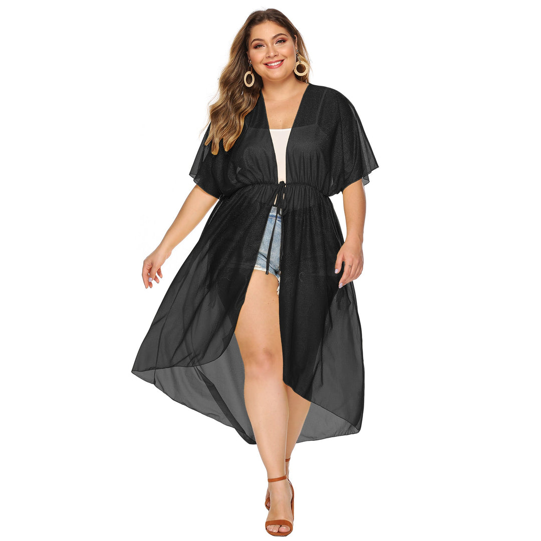 Damen eleganter transparenter Strandkimono Drune