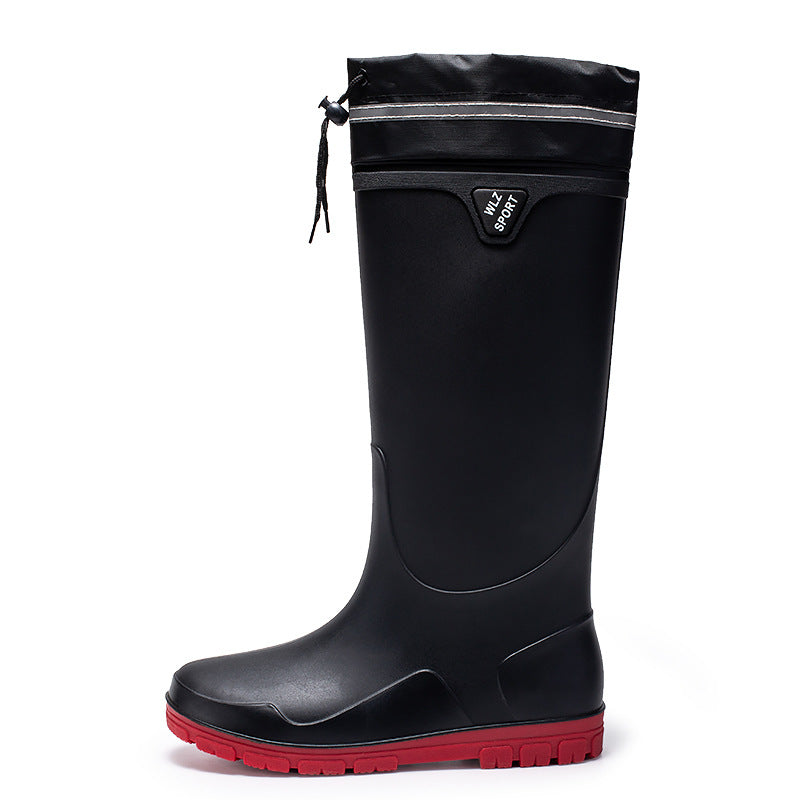 Herren Wasserdichte knielange Gummistiefel mit rutschfester Profil-Laufsohle und ergonomischem Fußbett Drune